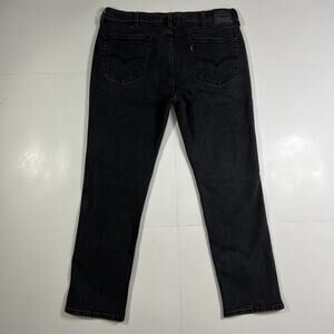 Levis 514 Jeans Mens 38x32 Black Straight Leg Stretch 5 Pocket Straight Fit
